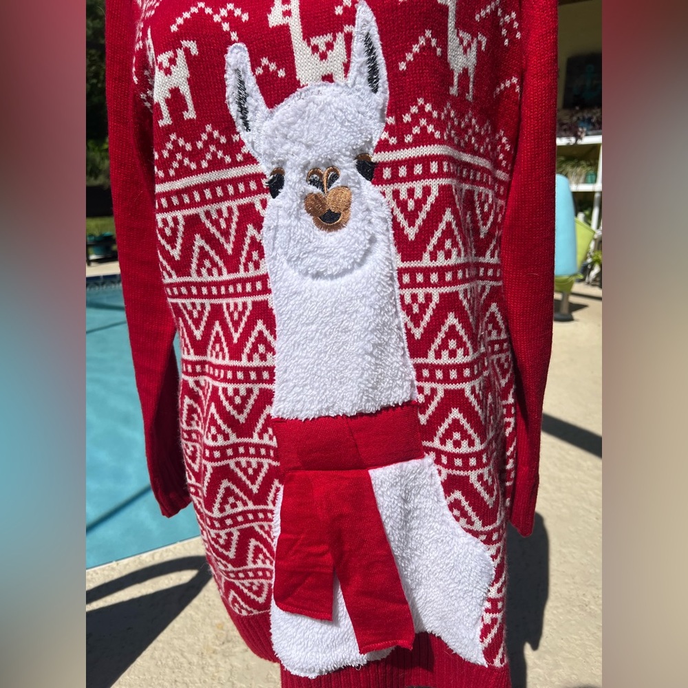 Llama Ugly Christmas Sweater Size Large United States sweater Holiday Xmas